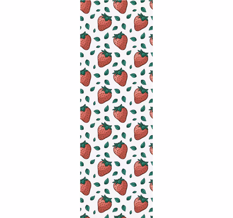Papel pintado cocina fresas frescas florales - TenVinilo