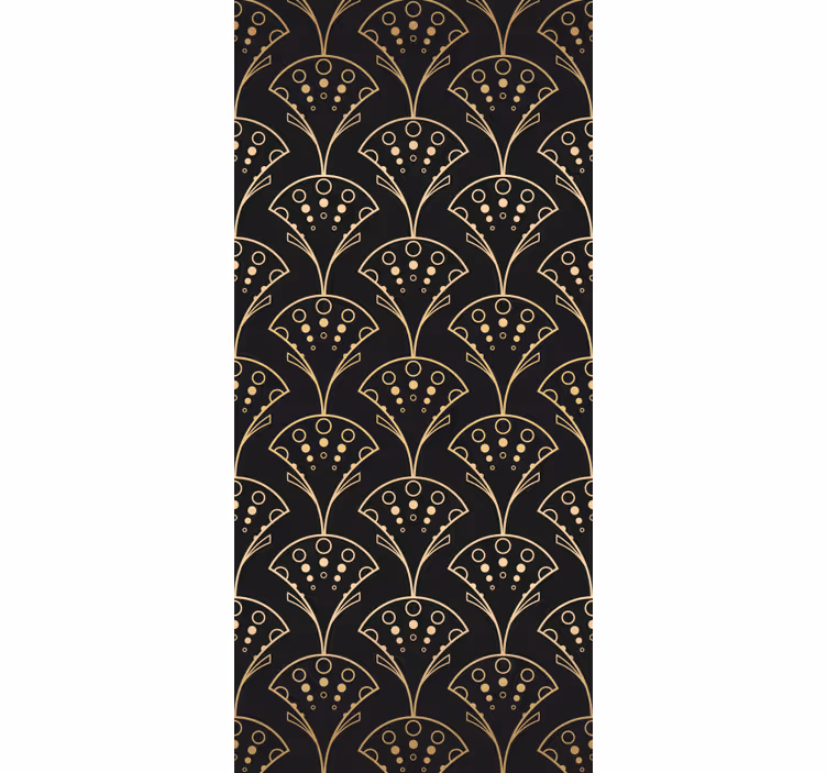 Papel pintado moderno elegantes formas doradas - TenVinilo