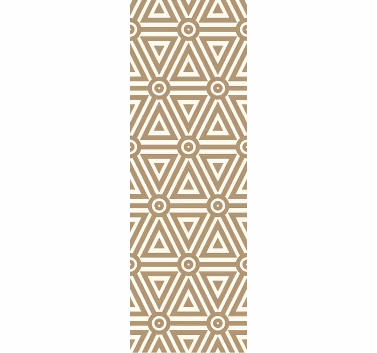 Papel pintado geométrico arreglo triangular beige - TenVinilo