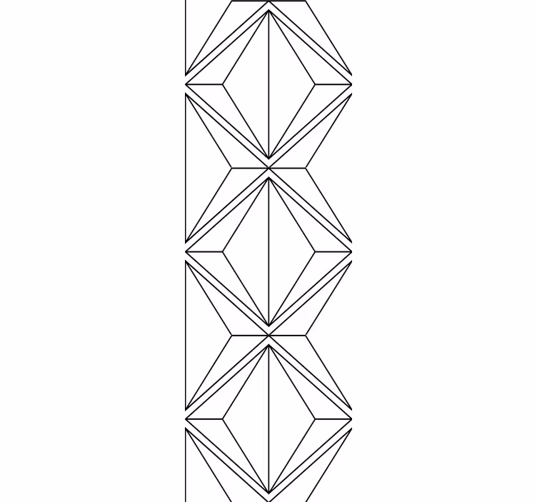Papel pintado geométrico formas de diamantes estilizadas - TenVinilo
