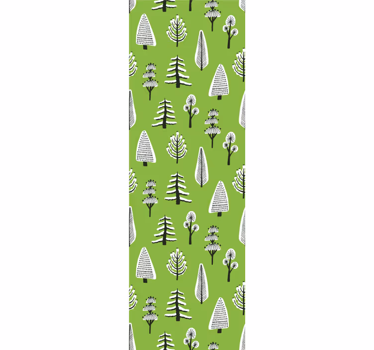 Papel pintado naturaleza arreglo de árboles verdes - TenVinilo