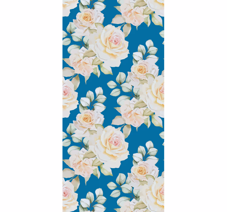 Papel pintado floral elegantes rosas florales - TenVinilo