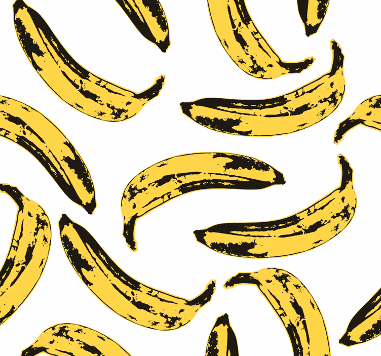 Papel pintado de arte plátanos de warhol - TenVinilo