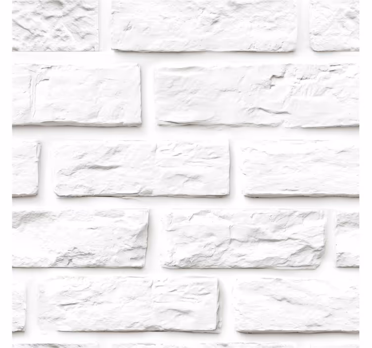 Papel pintado cocina ladrillos de piedra blanca - TenVinilo