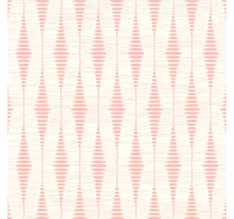Papel pintado geométrico rabaul ikat rosa pastel - TenVinilo
