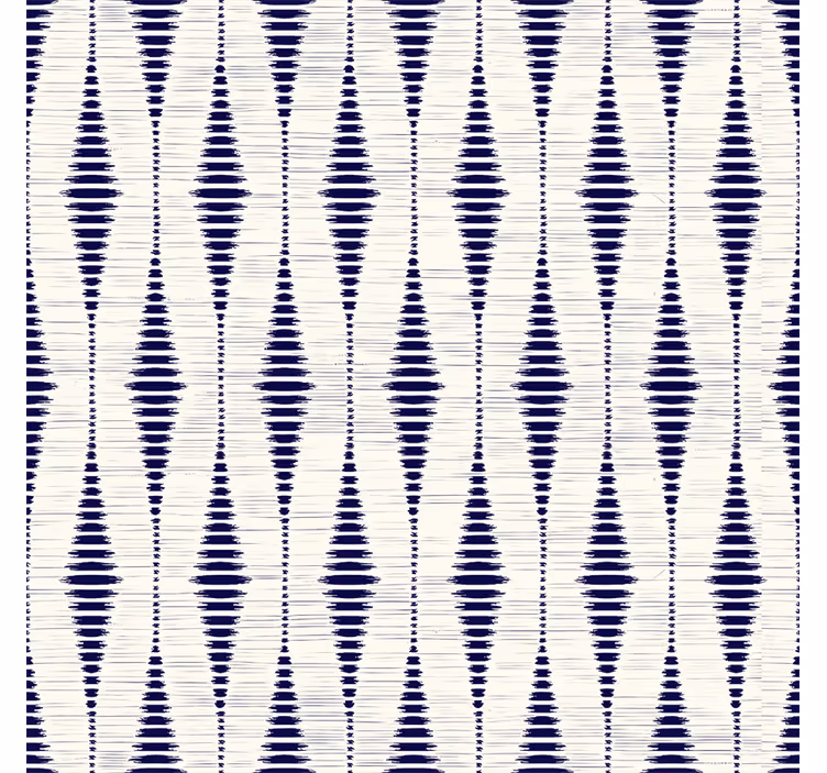 Papel pintado geométrico azul marino rabaul ikat - TenVinilo