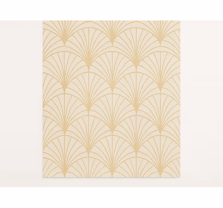 Papel pintado vintage art déco de abanico de los años 20 - TenVinilo