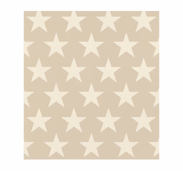 Papel pintado juvenil patrón de estrellas beige - TenVinilo