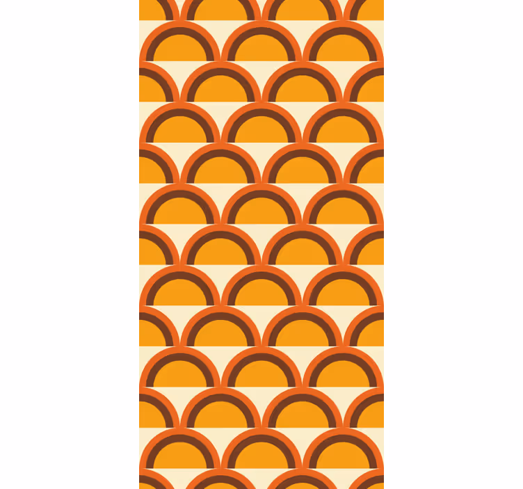 Papel pintado vintage arcos retro al atardecer de los años 70 - TenVinilo