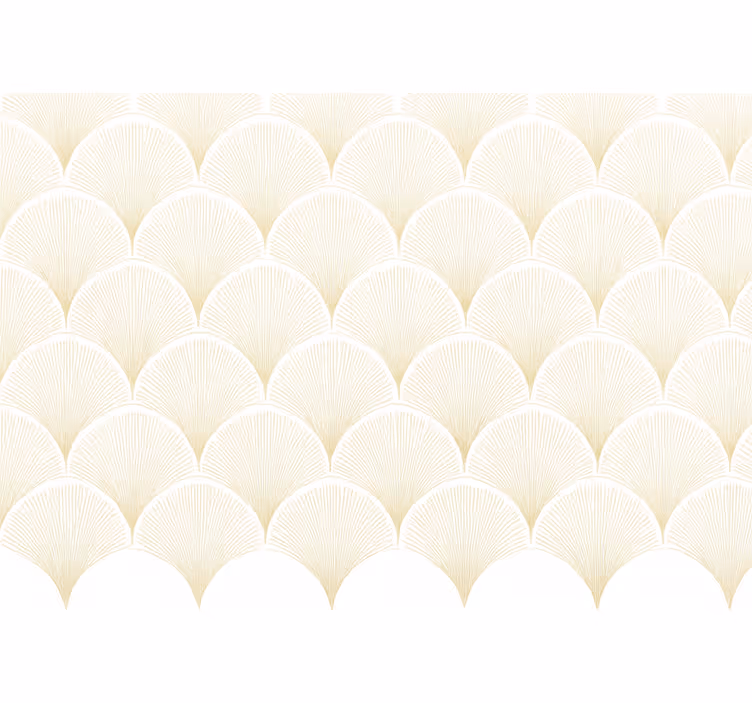 Papel pintado despacho patrón de abanico de ginkgo - TenVinilo