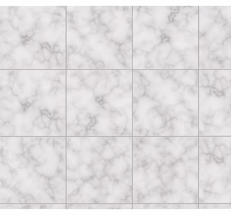 Papel pintado cocina baldosa cuadrada de mármol blanco - TenVinilo