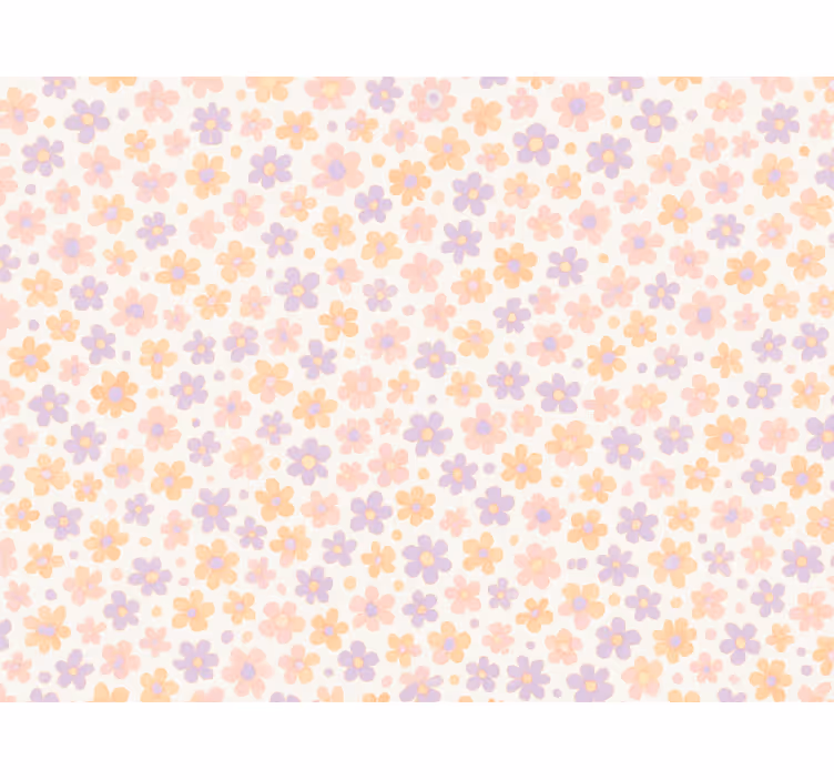 Papel pintado infantil pequeñas flores pastel - TenVinilo