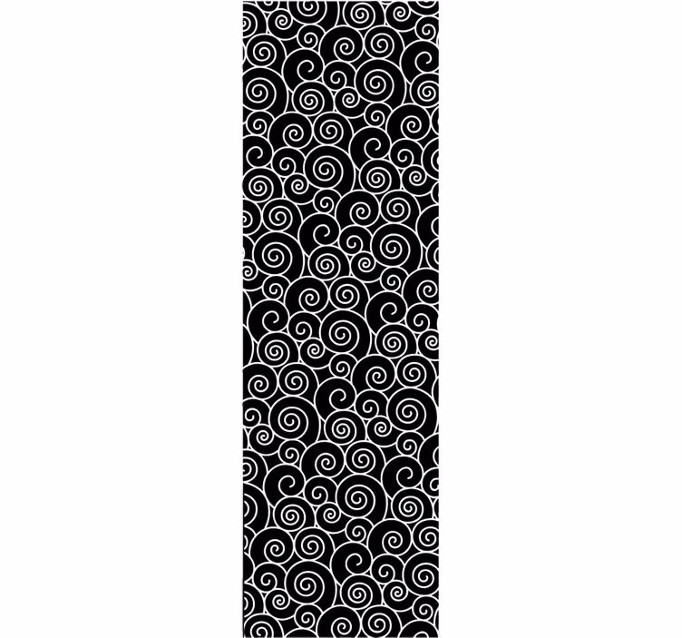 Papel pintado geométrico olas en blanco y negro - TenVinilo