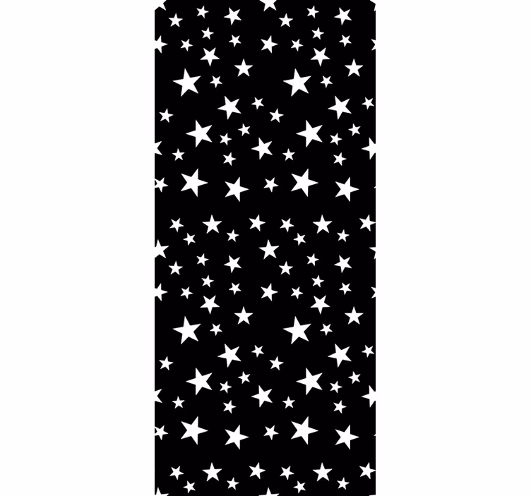 Papel pintado estrellas elegancia en blanco y negro - TenVinilo
