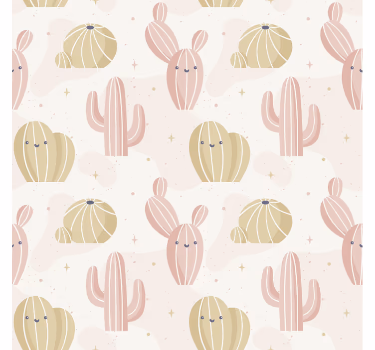 Papel pintado naturaleza patrón de cactus lindo - TenVinilo