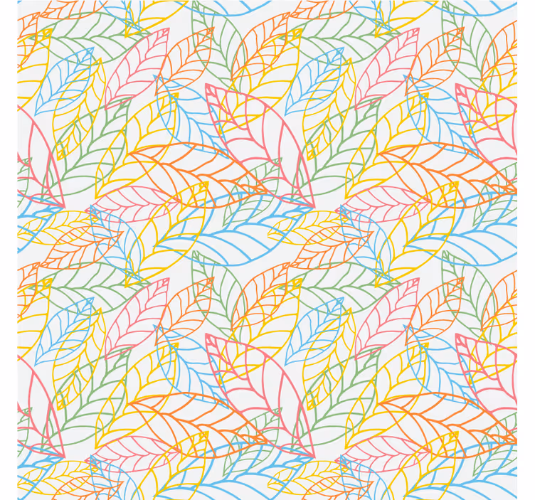 Papel pintado naturaleza componentes de hojas vibrantes - TenVinilo