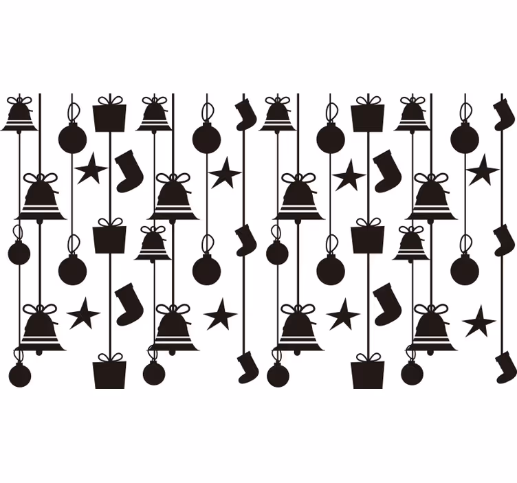 Papel pintado navidad calcetines negros - TenVinilo