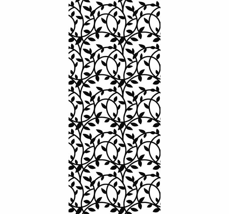 Papel pintado salón ramas en blanco y negro - TenVinilo