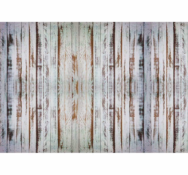 Papel pintado ornamental madera en tiras - TenVinilo