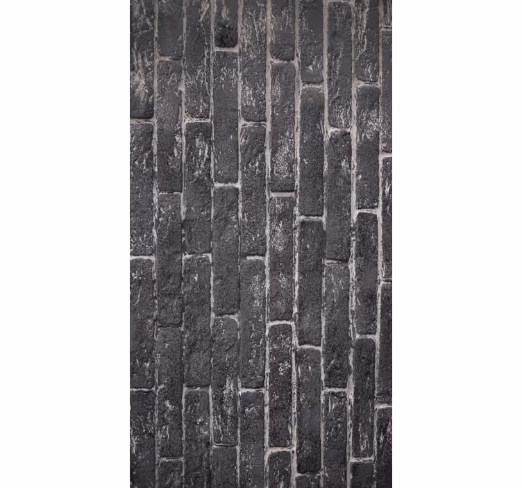 Papel pintado ornamental pared gris de ladrillos - TenVinilo