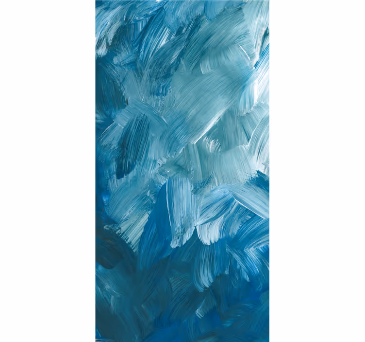 Papel pintado ornamental trazo abstracto azul - TenVinilo