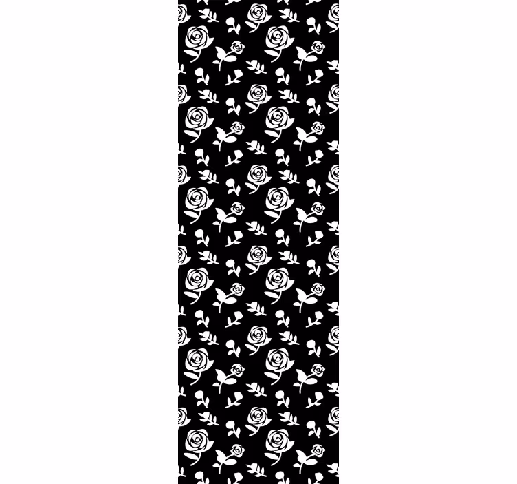 Papel pintado ornamental patrón floral monocolor - TenVinilo