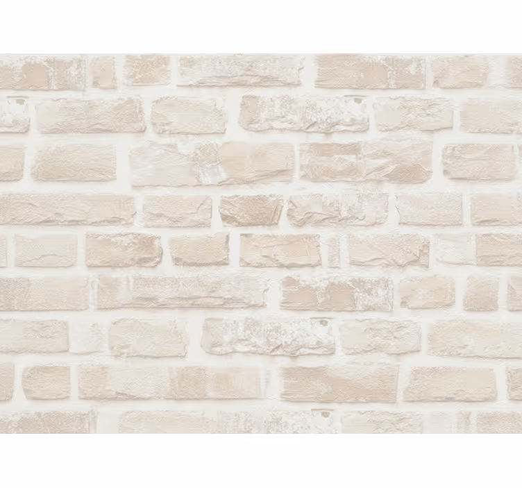 Papel pintado salón ladrillo blanco faux - TenVinilo