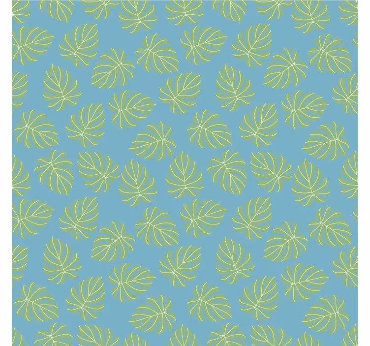Papel pintado dormitorio diseño hojas verdes de verano - TenVinilo