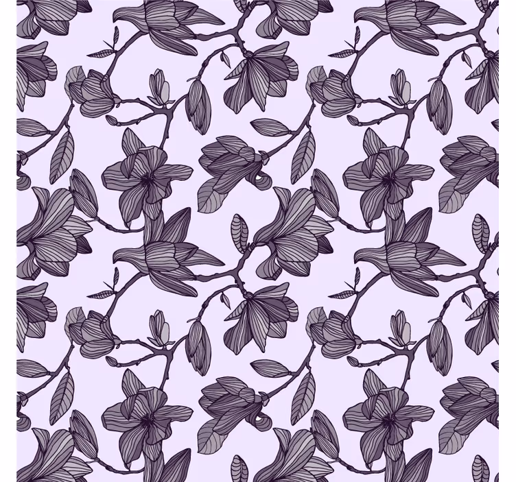 Papel pintado dormitorio diseño magnolia tierno - TenVinilo