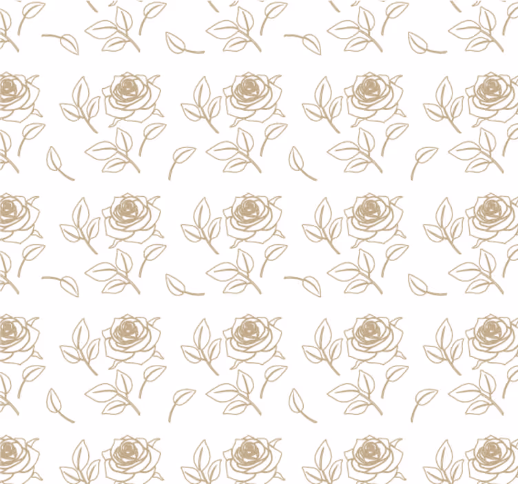 Papel pintado dormitorio patrón de rosas detallado - TenVinilo