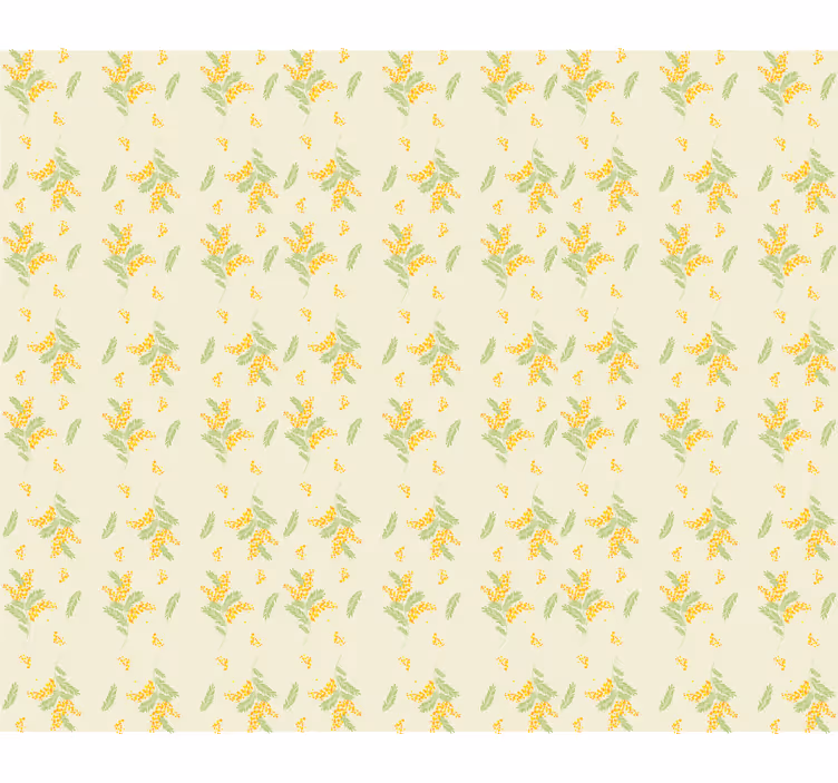 Papel pintado dormitorio patrón mimosa claro - TenVinilo