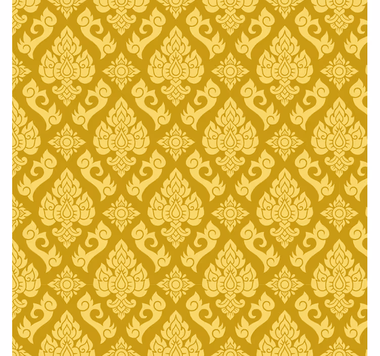 Papel pintado ornamental con patrón floral intrincado - TenVinilo