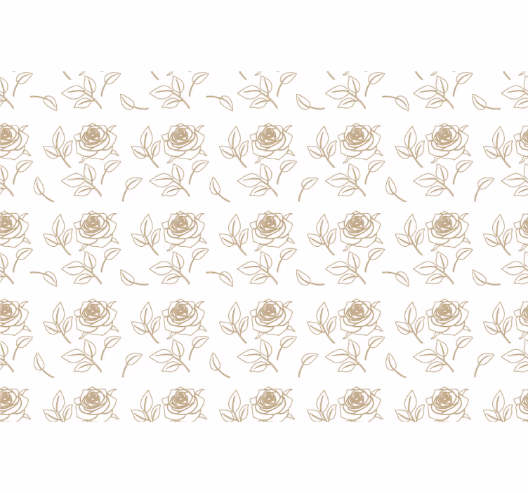 Papel pintado ornamental patrón de rosas elegante - TenVinilo