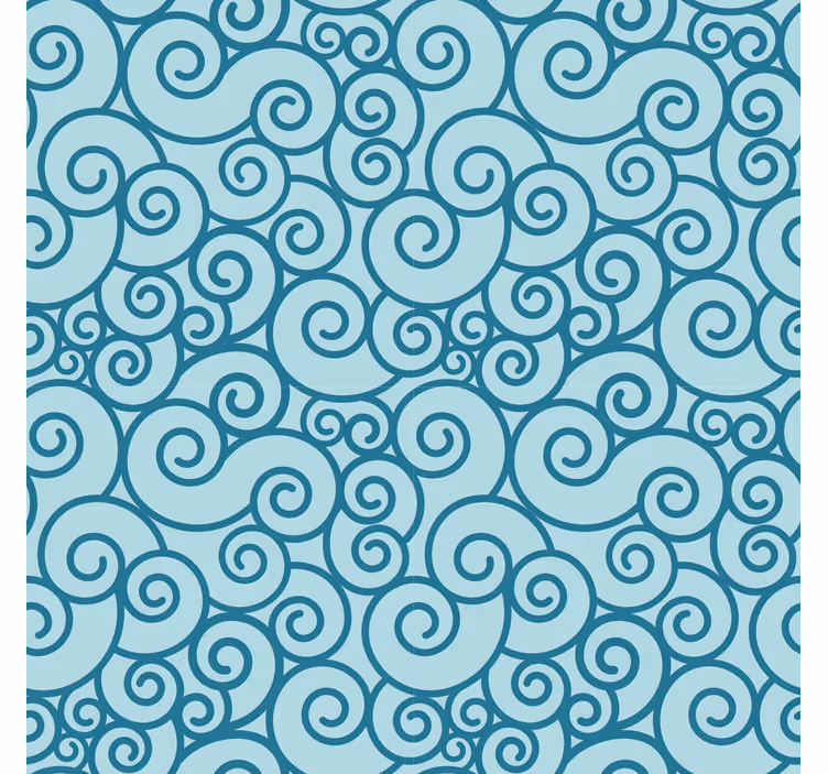 Papel pintado ornamental con diseño de espirales - TenVinilo