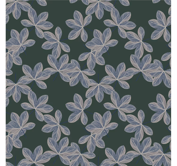 Papel pintado ornamental elemento de hoja botánica - TenVinilo