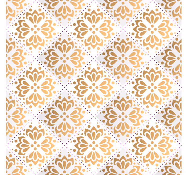 Papel pintado salón patrón mandala dorado - TenVinilo