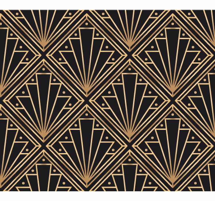 Papel pintado texturas patrón decorativo dorado y negro - TenVinilo