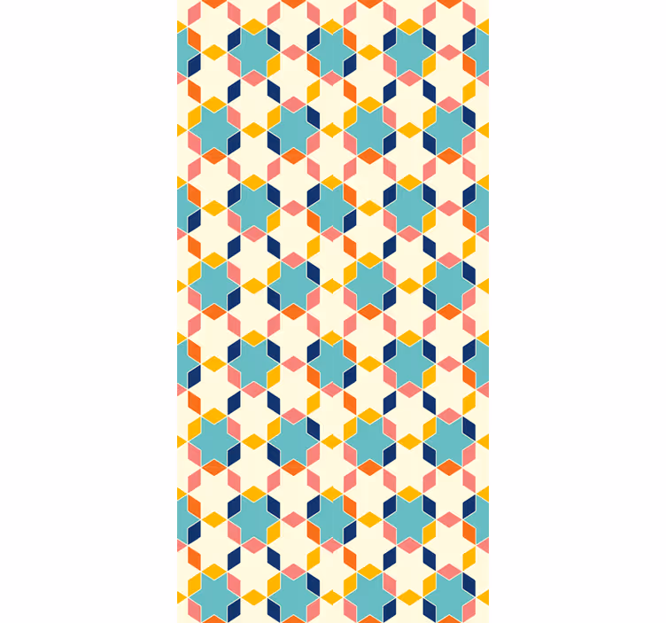 Papel pintado salón teselación geométrica - TenVinilo