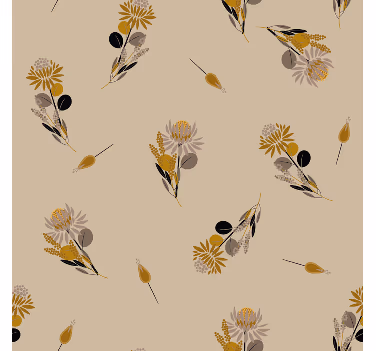 Papel pintado texturas flores vintage - TenVinilo