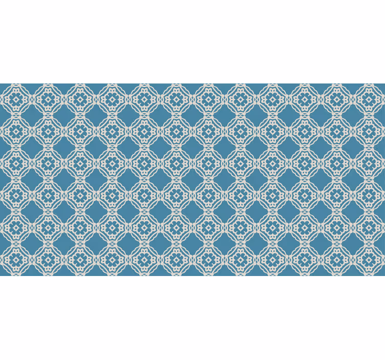 Papel pintado texturas patrón vintage azul y blanco - TenVinilo