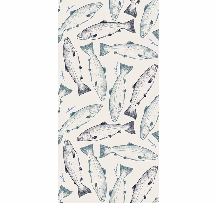 Papel pintado animal salmón - TenVinilo