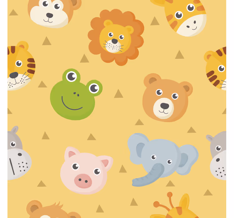 Papel pintado animal Área de juego colorida - TenVinilo