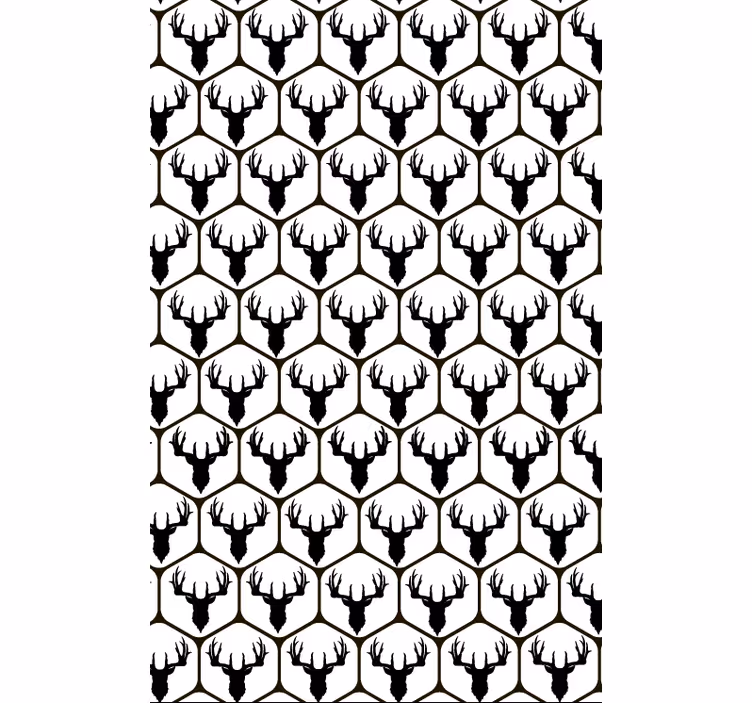 Papel pintado animal ciervo en mosaico - TenVinilo
