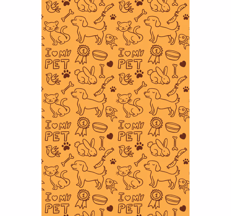 Papel pintado animal mis mascotas - TenVinilo