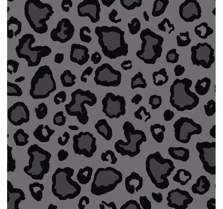 Papel pintado animal patrón de leopardo negro y gris - TenVinilo