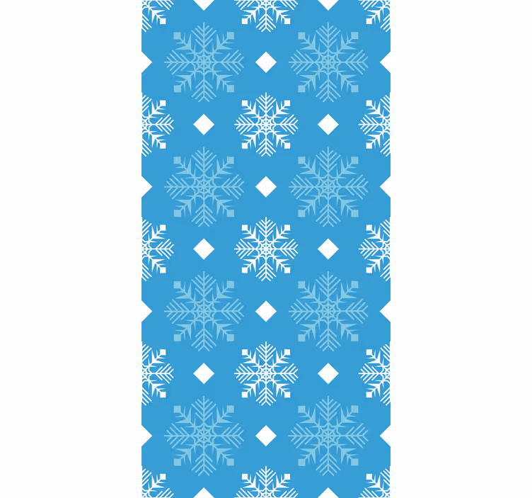 Papel pintado dormitorio copos de nieve tonos azules - TenVinilo
