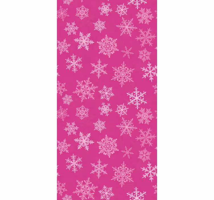 Papel pintado dormitorio copos de nieve rosa - TenVinilo