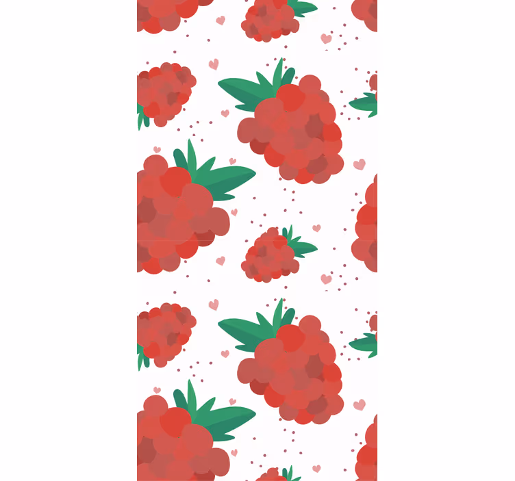 Papel pintado dormitorio berries acuarela con manchas - TenVinilo