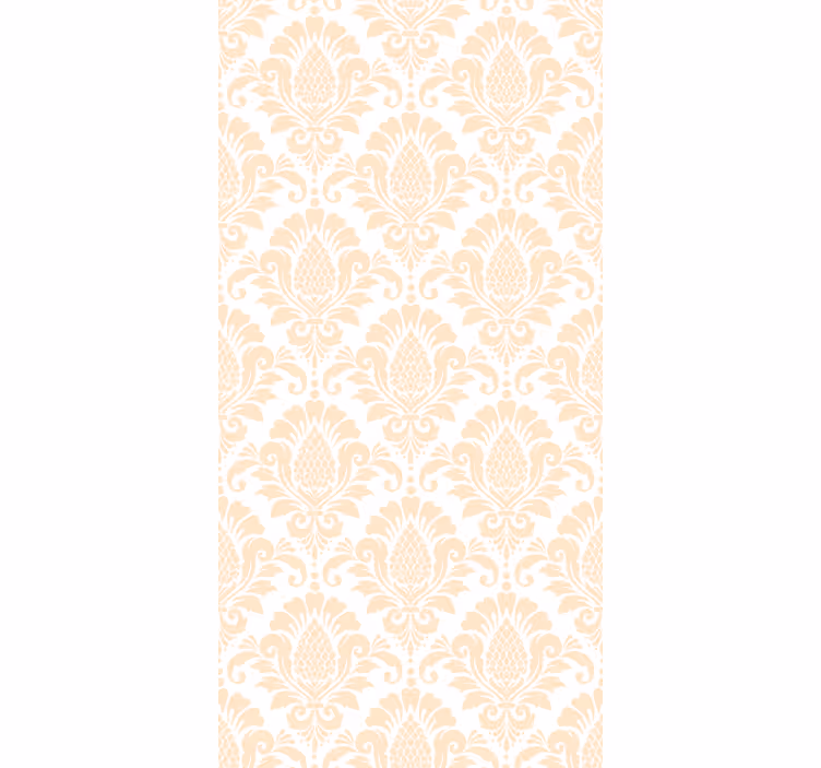Papel pintado dormitorio patrón damasco beige - TenVinilo
