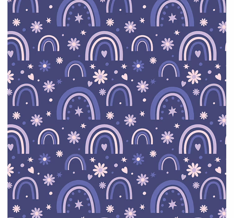 Papel pintado dormitorio arcoíris morado - TenVinilo